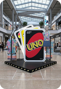 UNO retail installation display