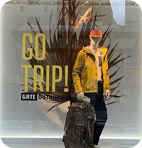 Go trip storefront campaign display