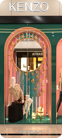 Kenzo storefront visual merchandising display