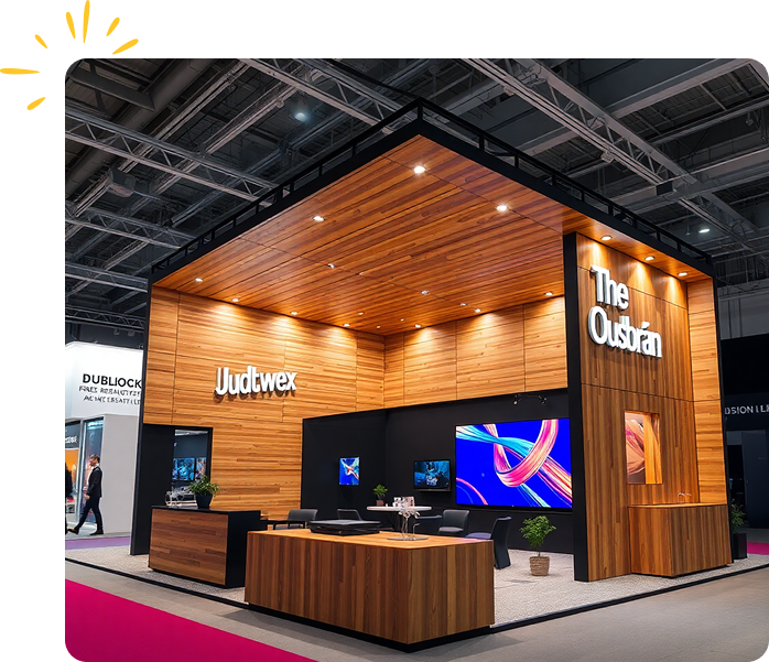 Custom exhibition booth production by The VM Co